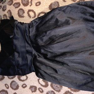 small no strap black dress